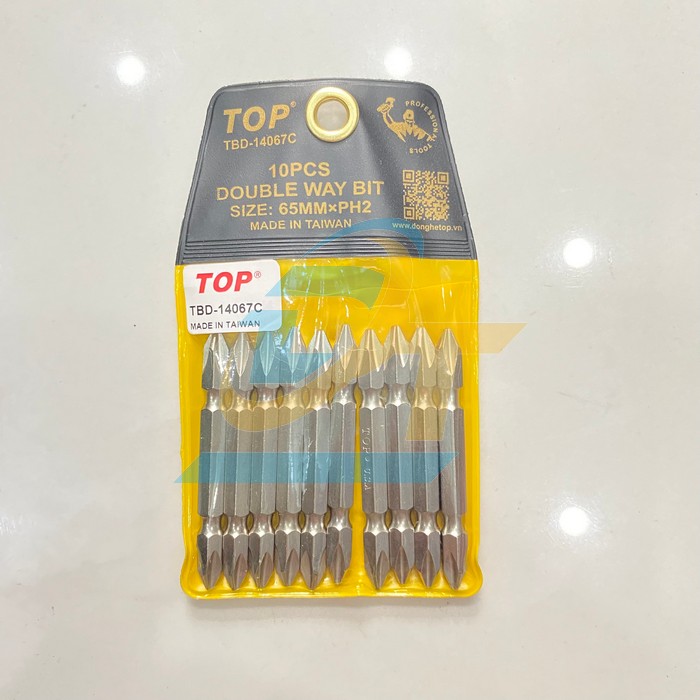 Mũi vít 2 đầu trắng ngắn PH2x65mm TOP TBD-14067C