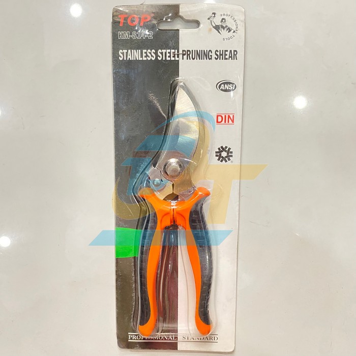 Kéo cắt cành inox 8" mỏ cong inox TOP KM-814-2