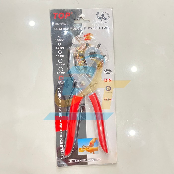Kìm bấm lỗ dây nịt có đinh TOP K6012A