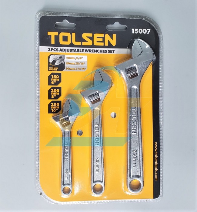 Bộ 3 mỏ lết cán trơn Tolsen 15007
