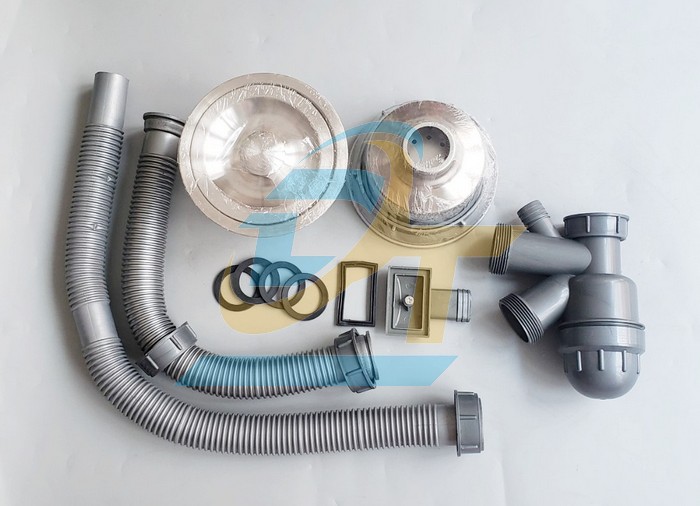 Bộ xả - xi phông chậu rửa chén đôi 140mm