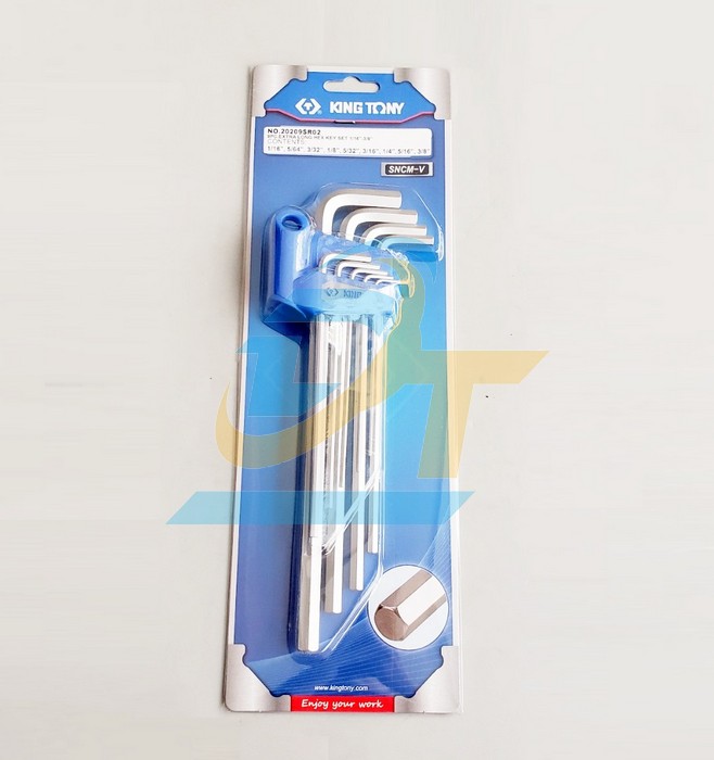 Bộ lục giác hệ inch 9 cây Kingtony 20209SR02