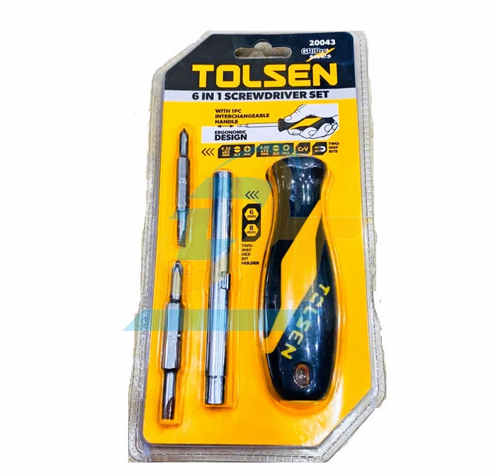 Bộ tua v&iacute;t 6 đầu 4 trong 1 Tolsen 20043