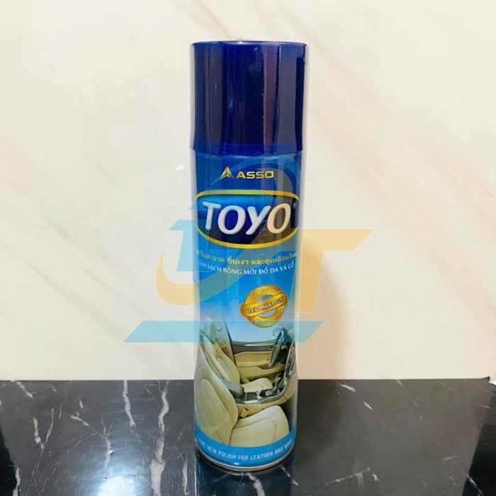 Chai xịt đ&aacute;nh b&oacute;ng đồ da v&agrave; gỗ Toyo 500ml
