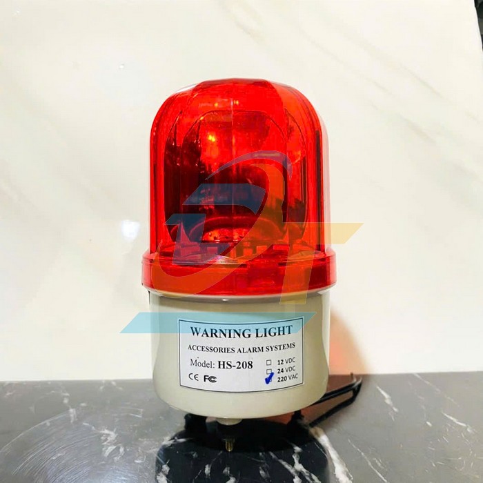 Đ&egrave;n xoay Led c&oacute; c&ograve;i hụ HS-208 220V (M&agrave;u đỏ)
