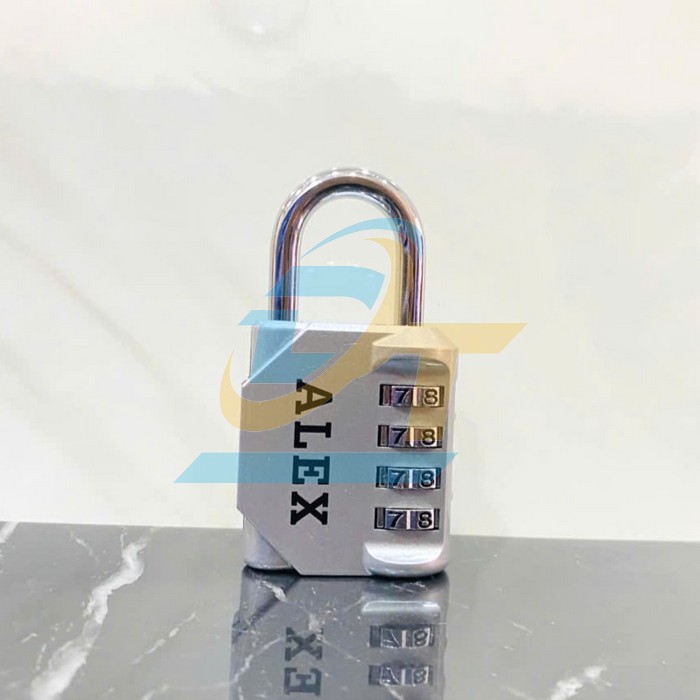 Ổ kh&oacute;a 4 số Alex m&agrave;u bạc 40mm