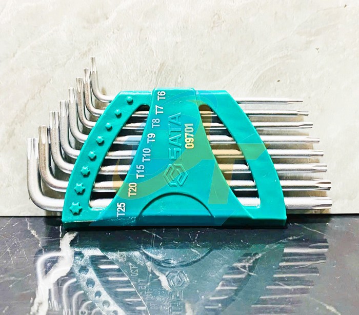 Bộ lục gi&aacute;c sao loại d&agrave;i 8 chi tiết T6-T25 Sata 09701