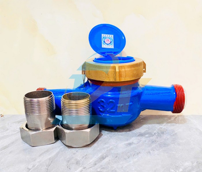 Đồng hồ nước sạch th&acirc;n gang nối ren Sanpo DN32