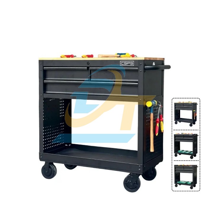 Xe đẩy dụng cụ 91cm-3 hộc k&eacute;o CSPS