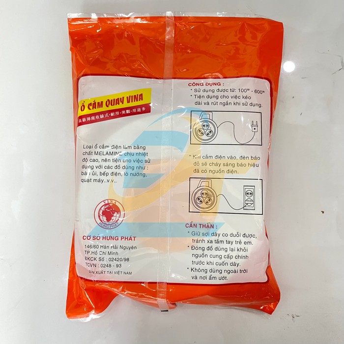 Ổ cắm quay dây 5m VINA  VINA | Giá rẻ nhất - Công Ty TNHH Thương Mại Dịch Vụ Đạt Tâm
