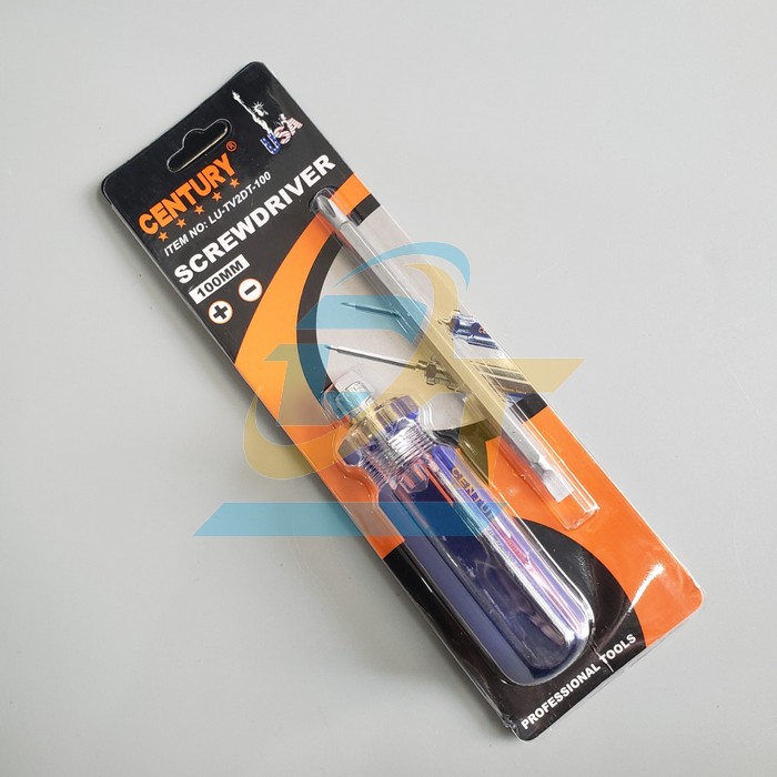 Tua vít 2 đầu cán trong 6x100mm Century LU-TV2DT-100 LU-TV2DT-100 Century | Giá rẻ nhất - Công Ty TNHH Thương Mại Dịch Vụ Đạt Tâm