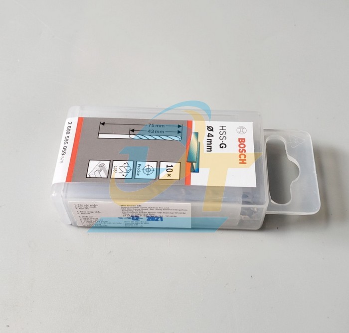 Mũi khoan sắt 4mm HSS-G Bosch 2608595059 2608595059 Bosch | Giá rẻ nhất - Công Ty TNHH Thương Mại Dịch Vụ Đạt Tâm