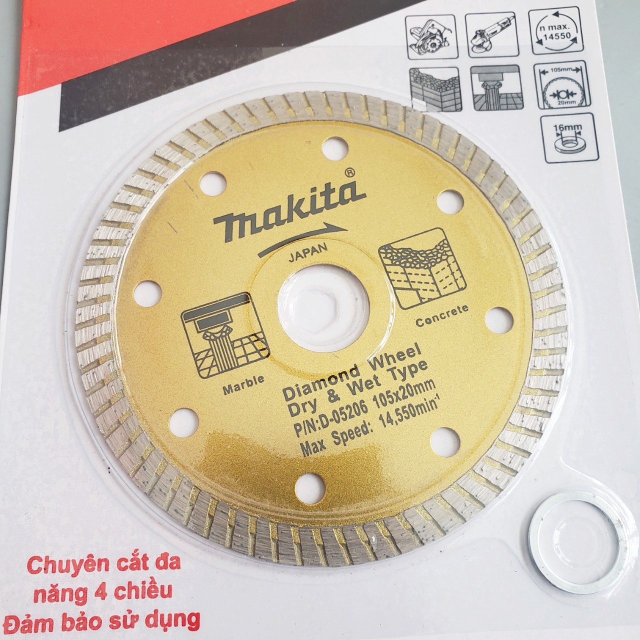 Lưỡi cắt gạch 105x20mm China D-05206 D-05206 Makita | Giá rẻ nhất - Công Ty TNHH Thương Mại Dịch Vụ Đạt Tâm
