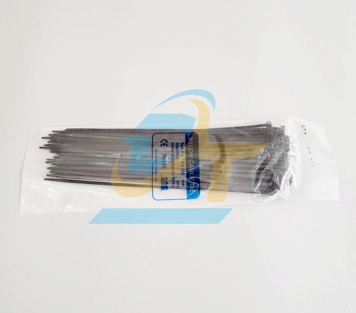 Dây rút nhựa đen 4x200mm (Bản 2.6mm)  VietNam | Giá rẻ nhất - Công Ty TNHH Thương Mại Dịch Vụ Đạt Tâm