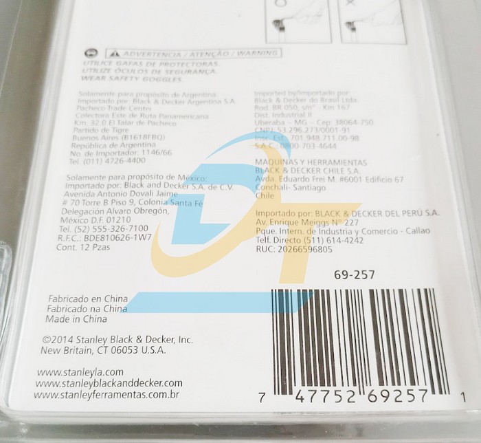 Bộ lục giác hệ inch 12 chi tiết Stanley 69-257 69-257 Stanley | Giá rẻ nhất - Công Ty TNHH Thương Mại Dịch Vụ Đạt Tâm