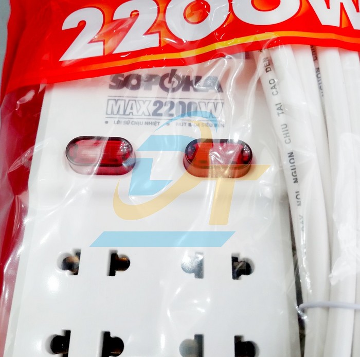 Ổ cắm điện 10 cửa chịu nhiệt dây 6m Sopoka 10Y6 10Y6 Sopoka | Giá rẻ nhất - Công Ty TNHH Thương Mại Dịch Vụ Đạt Tâm