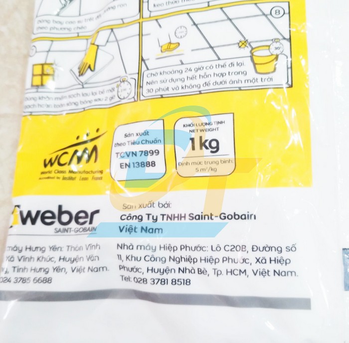 Keo chà ron màu trắng Weber Color Classic G-01 (1kg)  Weberseal | Giá rẻ nhất - Công Ty TNHH Thương Mại Dịch Vụ Đạt Tâm