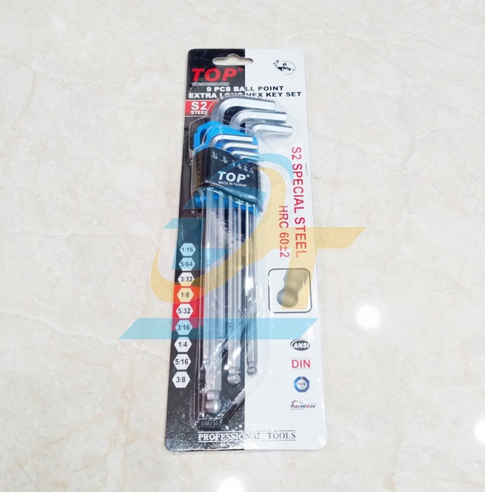 Bộ lục giác đầu bi 9 cây hệ inch 1/16-3/8" TOP TW-21009B-WM  TOP | Giá rẻ nhất - Công Ty TNHH Thương Mại Dịch Vụ Đạt Tâm