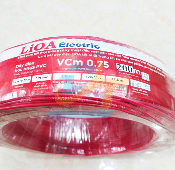 Dây điện đơn mềm LiOA VCm 0.75 - 300/500V  LiOA | Giá rẻ nhất - Công Ty TNHH Thương Mại Dịch Vụ Đạt Tâm