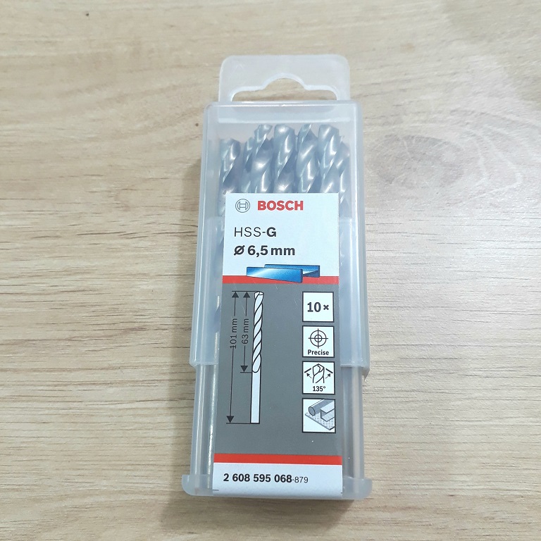 Mũi khoan sắt 6.5mm HSS-G Bocsh 2608595068 2608595068 Bosch | Giá rẻ nhất - Công Ty TNHH Thương Mại Dịch Vụ Đạt Tâm
