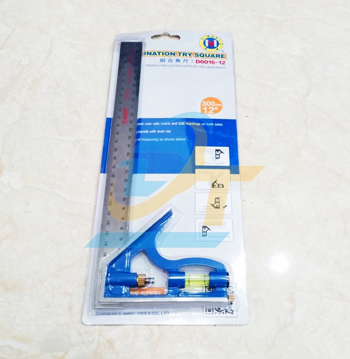 Thước góc thủy 12"/300mm C-mart D0016-12  C-MART | Giá rẻ nhất - Công Ty TNHH Thương Mại Dịch Vụ Đạt Tâm