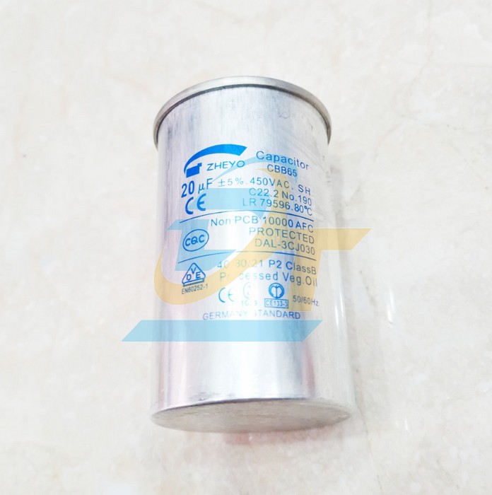 Tụ nhôm CBB65 450V 20uF  China | Giá rẻ nhất - Công Ty TNHH Thương Mại Dịch Vụ Đạt Tâm