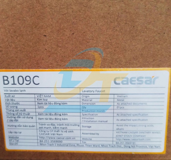 Vòi chậu lavabo lạnh Caesar B109C  Caesar | Giá rẻ nhất - Công Ty TNHH Thương Mại Dịch Vụ Đạt Tâm