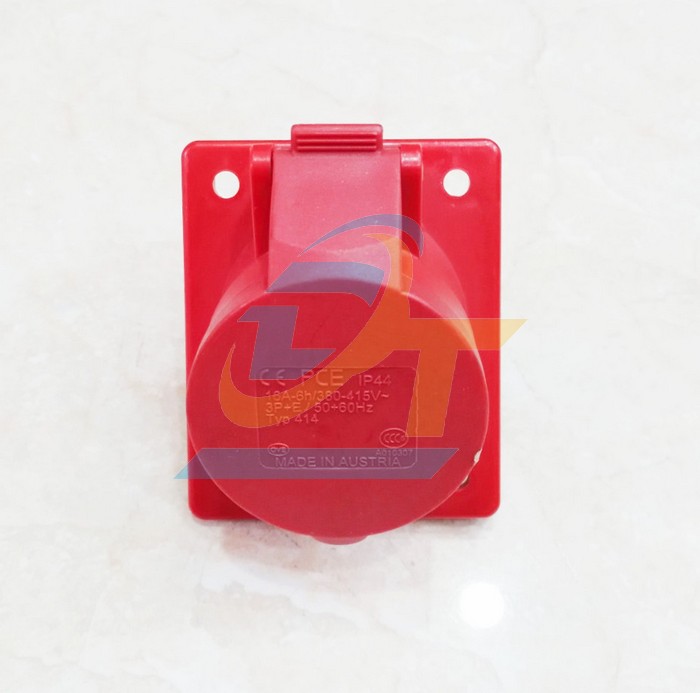 Ổ cắm công nghiệp gắn âm dạng nghiêng 4P 16A 400V IP44 PCE F414-6  PCE | Giá rẻ nhất - Công Ty TNHH Thương Mại Dịch Vụ Đạt Tâm