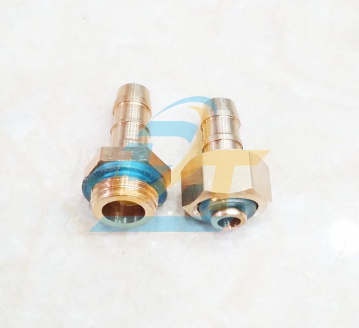Bộ ép đầu dây máy rửa xe đồng thau đuôi chuột 8.5mm - Ren 13mm (Đầu đực - Cái + Áo ép)  VietNam | Giá rẻ nhất - Công Ty TNHH Thương Mại Dịch Vụ Đạt Tâm