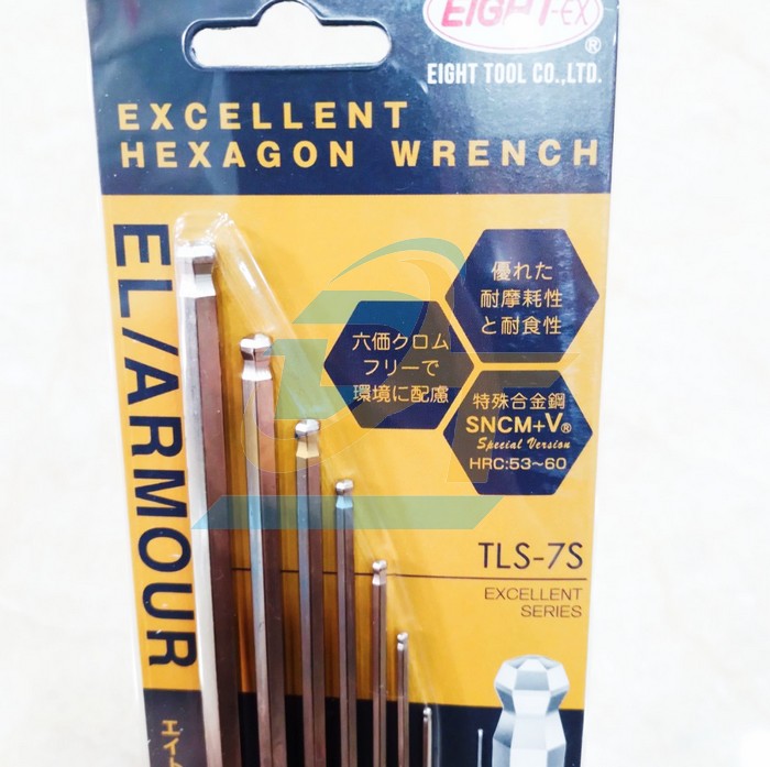 Bộ lục giác đầu bi 7 cây 1.5-6mm Eight TLS-7S  Eight | Giá rẻ nhất - Công Ty TNHH Thương Mại Dịch Vụ Đạt Tâm