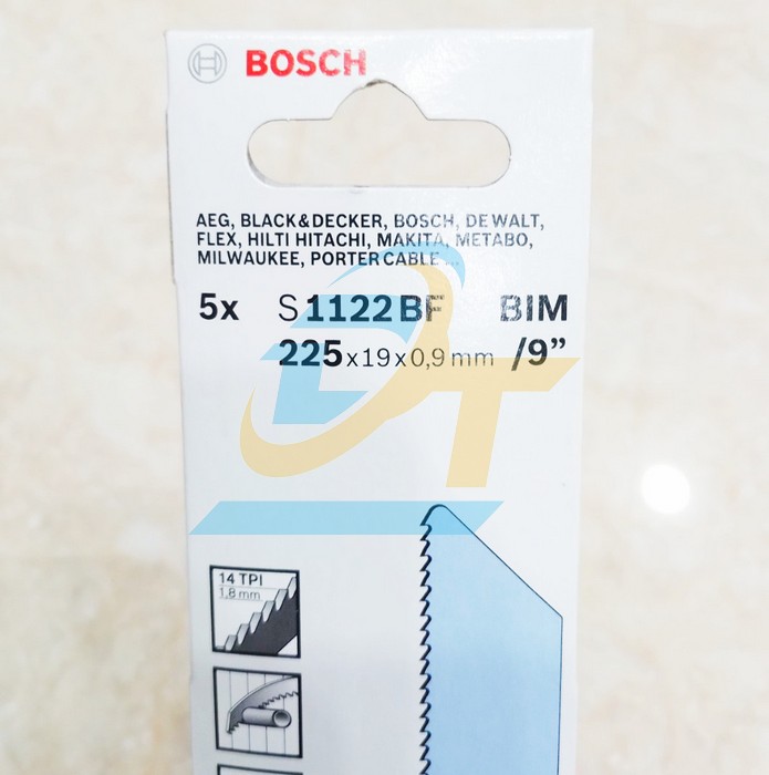 Bộ lưỡi cưa kiếm 5 cây 9"/225x19x0.9mm Bosch S1122BF 2608656019  Bosch | Giá rẻ nhất - Công Ty TNHH Thương Mại Dịch Vụ Đạt Tâm