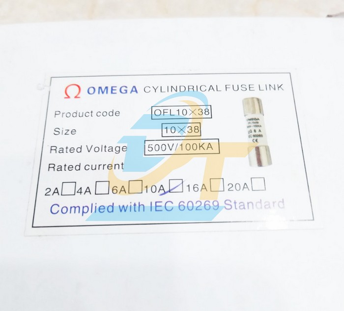 Cầu chì sứ 10x38 Omega 10A  OMEGA | Giá rẻ nhất - Công Ty TNHH Thương Mại Dịch Vụ Đạt Tâm