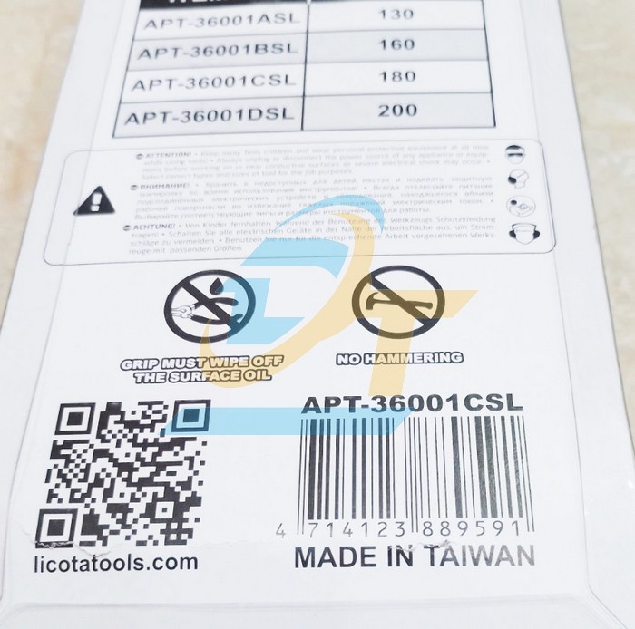Kìm điện cao cấp 7"/180mm Licota APT-36001CSL  Licota | Giá rẻ nhất - Công Ty TNHH Thương Mại Dịch Vụ Đạt Tâm