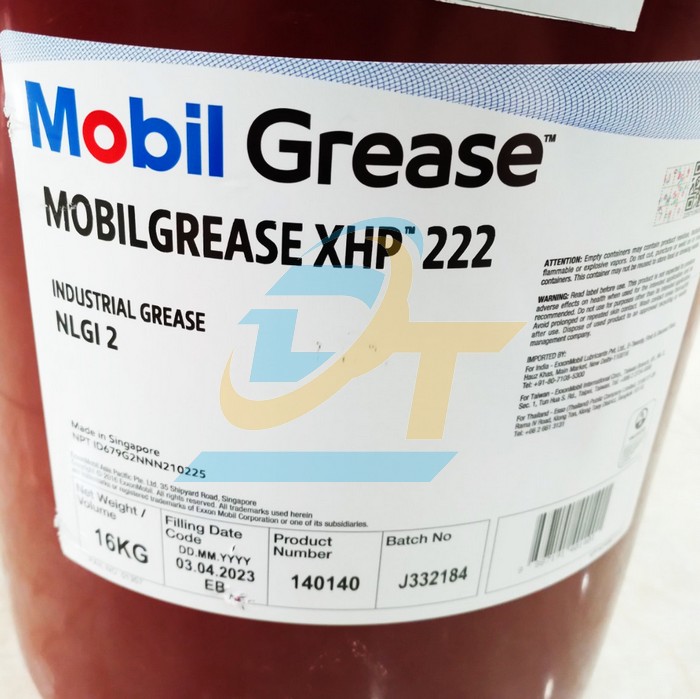 Mỡ chịu nhiệt MobilGrease XHP 222 (16kg/Thùng)  MOBIL | Giá rẻ nhất - Công Ty TNHH Thương Mại Dịch Vụ Đạt Tâm
