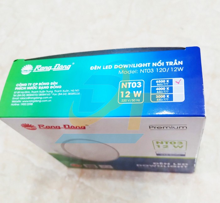 Đèn led Downlight ốp trần gắn nổi 120/12W 6500K Rạng Đông NT03  RangDong | Giá rẻ nhất - Công Ty TNHH Thương Mại Dịch Vụ Đạt Tâm