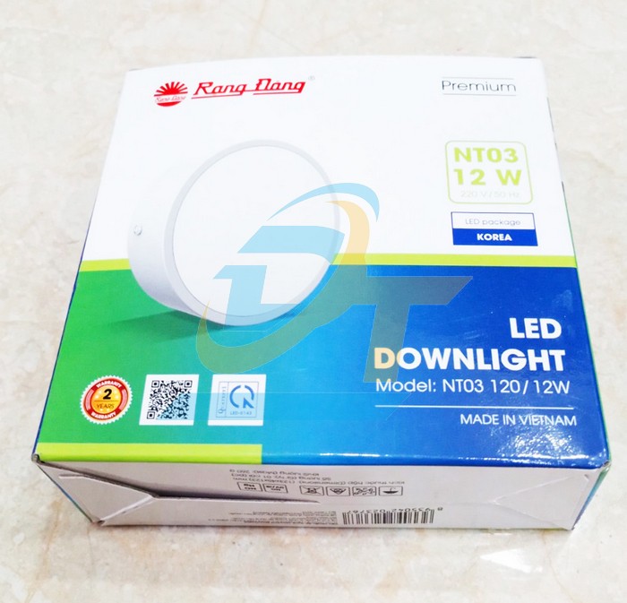 Đèn led Downlight ốp trần gắn nổi 120/12W 6500K Rạng Đông NT03  RangDong | Giá rẻ nhất - Công Ty TNHH Thương Mại Dịch Vụ Đạt Tâm