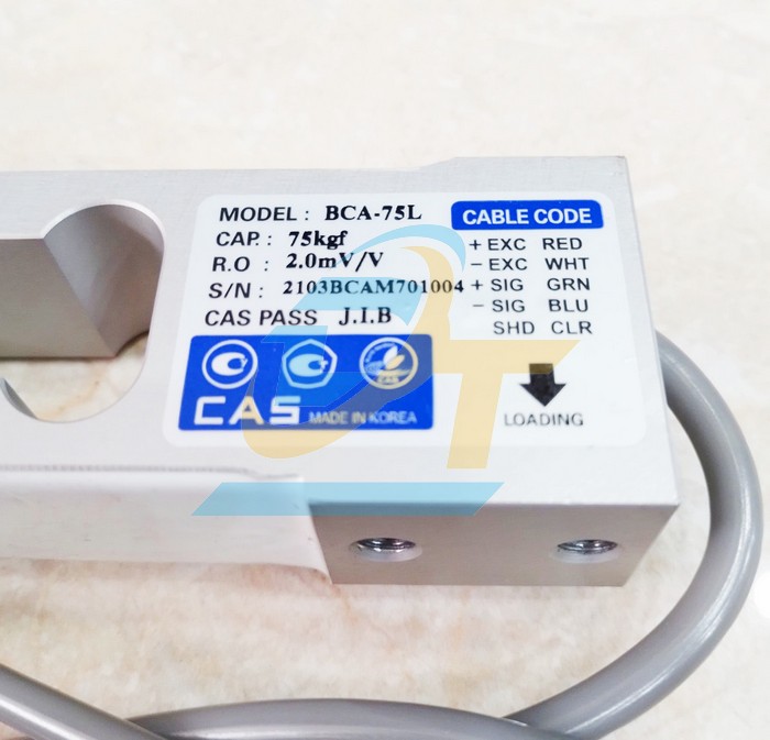 Loadcell (Cảm biến lực) 1 điểm 75kg Cas BCA-75L  CAS | Giá rẻ nhất - Công Ty TNHH Thương Mại Dịch Vụ Đạt Tâm