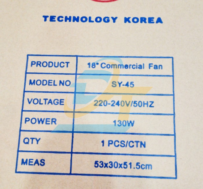 Quạt sàn công nghiệp 450mm 130W 220V Omysu FY-45  OMYSU | Giá rẻ nhất - Công Ty TNHH Thương Mại Dịch Vụ Đạt Tâm