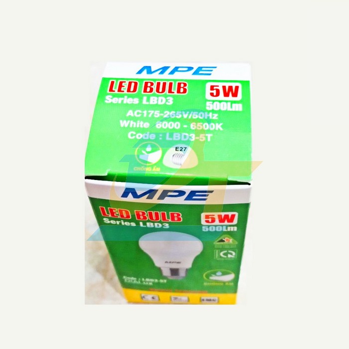 Bóng đèn LED Bulb chống ẩm 5W 6500K 175-265V MPE LBD3-5T  MPE | Giá rẻ nhất - Công Ty TNHH Thương Mại Dịch Vụ Đạt Tâm