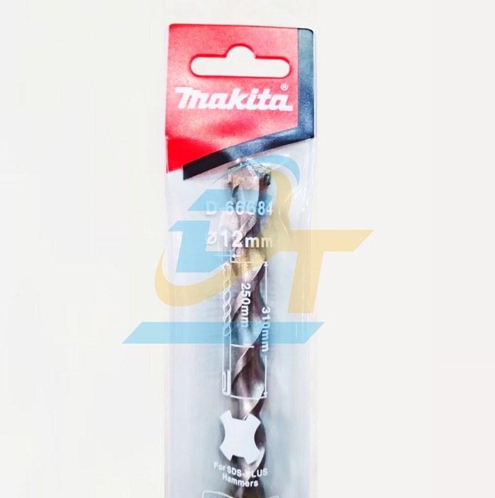 Mũi khoan bê tông chuôi gài 12x310mm Makita D-66684  Makita | Giá rẻ nhất - Công Ty TNHH Thương Mại Dịch Vụ Đạt Tâm