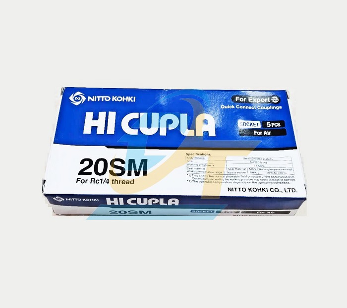 Khớp nối nhanh khí nén Cupla Nitto-Kohki 20SM  Nitto | Giá rẻ nhất - Công Ty TNHH Thương Mại Dịch Vụ Đạt Tâm