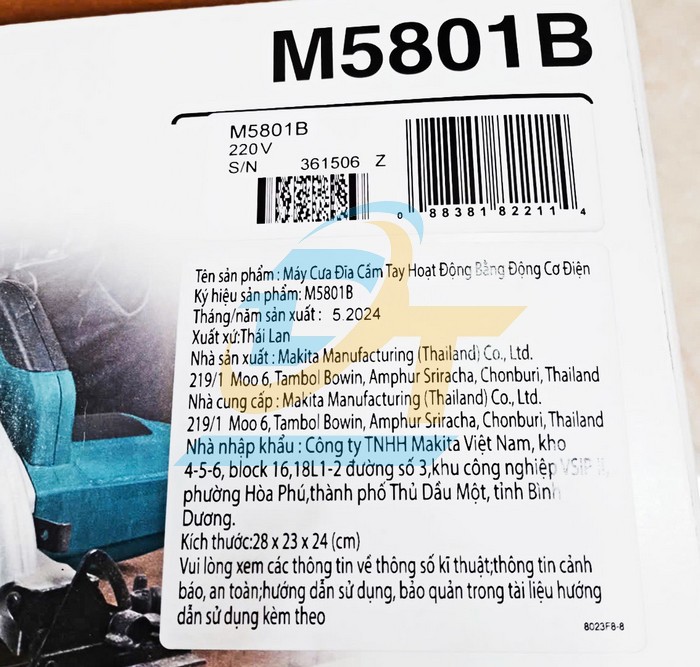 Máy cưa đĩa 185mm 1050W Makita M5801B M5801B Makita | Giá rẻ nhất - Công Ty TNHH Thương Mại Dịch Vụ Đạt Tâm