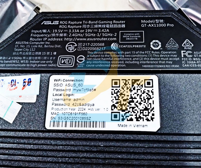 Router WiFi 6 ROG Rapture Asus GT-AX11000 Pro  ASUS | Giá rẻ nhất - Công Ty TNHH Thương Mại Dịch Vụ Đạt Tâm