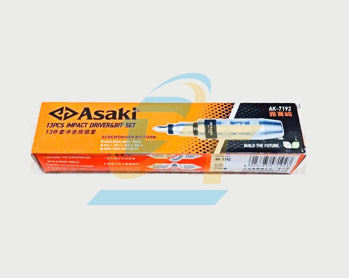 Bộ vít đóng 12 chi tiết Asaki AK-7192  Asaki | Giá rẻ nhất - Công Ty TNHH Thương Mại Dịch Vụ Đạt Tâm