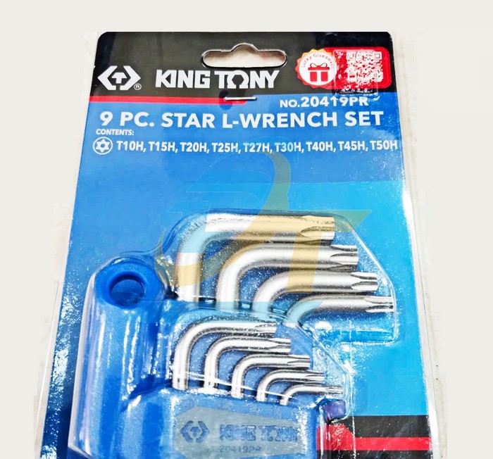 Bộ lục giác sao có lỗ 9 chi tiết T10-T50 Kingtony 20419PR  KingTony | Giá rẻ nhất - Công Ty TNHH Thương Mại Dịch Vụ Đạt Tâm