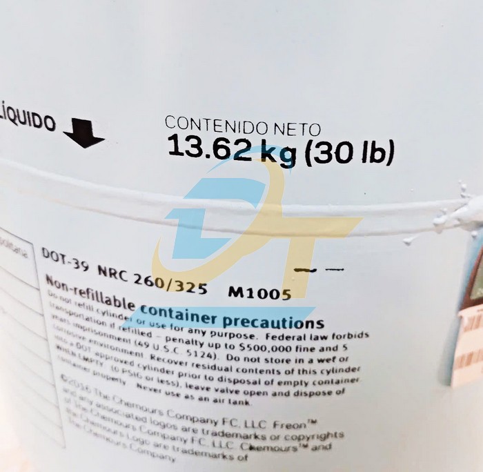 Gas lạnh R134A Chemours Freon 13.62kg (USA)  CHEMOURS | Giá rẻ nhất - Công Ty TNHH Thương Mại Dịch Vụ Đạt Tâm