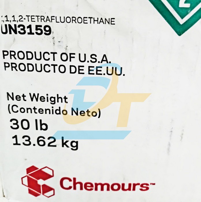 Gas lạnh R134A Chemours Freon 13.62kg (USA)  CHEMOURS | Giá rẻ nhất - Công Ty TNHH Thương Mại Dịch Vụ Đạt Tâm
