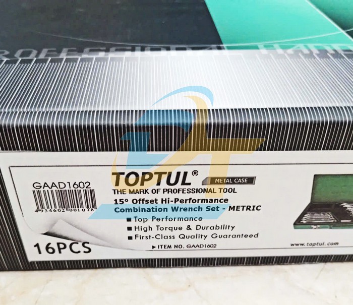 Bộ cờ lê vòng miệng bóng 16 chi tiết 6-24mm Toptul GAAD1602  TOPTUL | Giá rẻ nhất - Công Ty TNHH Thương Mại Dịch Vụ Đạt Tâm