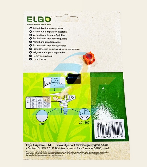 B&eacute;c tưới c&acirc;y nhựa c&aacute;nh đập ren ngo&agrave;i 21 ELGO EL-72B2 EL-72B2 ELGO | Gi&aacute; rẻ nhất - C&ocirc;ng Ty TNHH Thương Mại Dịch Vụ Đạt T&acirc;m