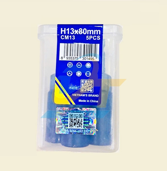 Đầu siết t&ocirc;n d&agrave;i H13x80mm Kingblue CM13 (5 c&aacute;i/Hộp) CM13 KINGBLUE | Gi&aacute; rẻ nhất - C&ocirc;ng Ty TNHH Thương Mại Dịch Vụ Đạt T&acirc;m